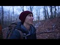 Winter Backpacking and Cozy Campfire Cooking | Zaleski State Forest 4K