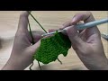 Aprenda a tecer folhas verdes em leque parte 3