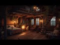 Tree House Ambience - Relaxing Gentle Rain Sounds & Fireplace Sounds to Sleep, Relax and Study