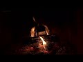 Night Fireplace with Crackling Fire Sounds 🔥Cozy Fireplace 4K 10 Hour. Fireplace Noises Black Screen