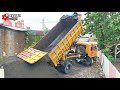 Dump truck || Mobil truk fuso jomplang muatan 13 kubik,pasir super Full bak