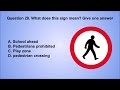 Road Signs And Traffic Signs Test / Driving Theory Test Questions & Answers UK.
