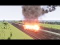 Highway Police Chase with EXPLOSIVE Diesel Tanker in BeamNG Drive Mods!