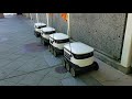 Food delivery robots in Downtown Mountain View California