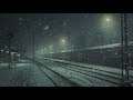 Dreamy Winter Nights: Relax and Drift into Deep Sleep with Wind Sounds at the Train Station