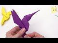 Paper hummingbird - Origami bird easy