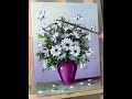 Easy Flowers Acrylic Painting Tutorial / Acrylic Painting for Beginners