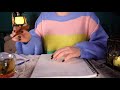 ASMR Fireside Studying 🔥✍️ (Inaudible Whisper, Pen Writing, Fire Crackle, Tapping, Cozy) 1 Hour