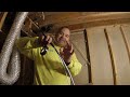MAD SKILLS! A pro installs wire from the attic to the basement. Part 1