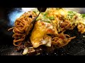 Fast Cooking on a Huge Iron Plate! Teppanyaki & Yakisoba Pro | Japanese Street Food