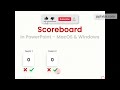 How to create Interactive Score Boards in PowerPoint - VBA Tutorial