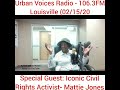 Urban Voices Radio with Special Guest: Mattie Jones