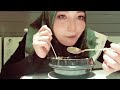 Eating spicy grilled eggplant with beef bulgogi rice//mukbang eating show