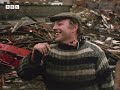 1979: FRED DIBNAH and his wife TOPPLE HUGE CHIMNEY with FIRE | Steeplejack | 1970s | BBC Archive