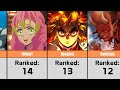 Top 50 Strongest Demon Slayer Characters Ranked!