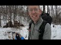 Bushcraft Bunkbed Winter Camping Trip (Building a Winter Survival Shelter)