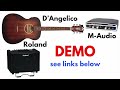D’Angelico Guitar Roland AC33 Amplifier M-Audio Interface D’Addario Strings DEMO