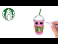 How to Draw a Starbucks Frappuccino Cute | Cartoon Drink