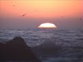 Relaxing: 4 Minutes of Piano (On Golden Pond) and Beautiful Sunset, Ocean Beach, San Diego CA