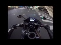 Motorcycle night time ride downtown Los Angeles