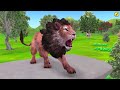 Mammoth Elephant Fight with 10 Giant Tigers to Save Cow Cartoon Buffalo Vs Tiger Wolf Vs Mammoth