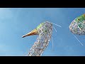 Portland Maine Back Cove Park Pop Up Bamboo Great Egret Statuary