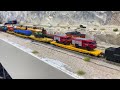 N Scale Layout Running Trains 1940s Milwaukee Road Grain Train & 1940s Union Pacific mixed train