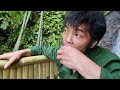 75 Days How To Build Bamboo House On the Waterfall, Cliff, Mountions, Dangerous Wild Forest