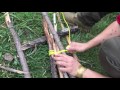 How to tie Shear Lash survival knots - build a teepee with sticks