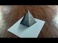 How to Draw an EASY 3D Pyramid - Step by Step