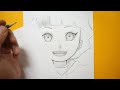 pencil drawing | how to draw Himawari from Boruto and Naruto