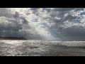 Stormy Clouds Above A Rough Sea -Dark cloudy sky video - Storm clouds video - Cloudy sky Timelapse