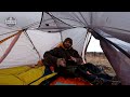 Camping In Snow And Rain With Small Tent