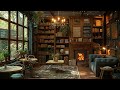 Cozy Wooden House Ambience With Coffee & Fireplace - Jazz Music For Relaxing