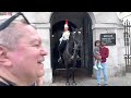 King’s Guard Stares At Woman Who tries to Stand Next To Him… Funny Moment