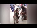 Four-year-old girl dressed as Rey meets Star Wars characters