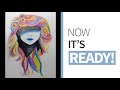 Aesthetic Girl Oil Pastel Drawing| Abstract Girl Drawing|Beginner| Colorful hair | CRAFT with SUHANI