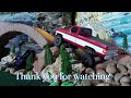 rc crawl & trails with new lights on bridges and waterfalls FMS fcx18 k10 in action