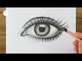 How to draw a realistic drawing || Easiest eye drawing tutorial || Easy drawings step by step