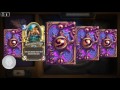 Hearthstone Old Gods Expansion packs opened.