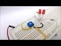 How to control 2 leds by a variable resistor