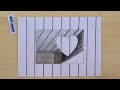 easy 3d drawing on paper 3 boyutlu çizimler kolay 3d çizim