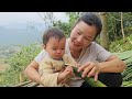 The bamboo house of a single mother and her daughter is gradually being completed