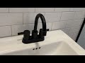 Phiestina 4 Inch 2 Handle Centerset Matte Black Lead-Free Modern Bathroom Faucet - Honest review