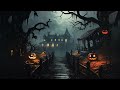 Haunted Mansion Halloween Ambience with Relaxing Heavy Rain & Thunderstorm Sound, Night Spooky Sound