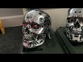 Metal T-800 skull, chrome plated, bronze Investment cast