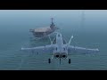 F/A-18C Rain Storm Carrier Take Off and Landing | Amazing Graphics 4K 60FPS DCS World
