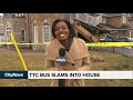 TTC bus crashes into 2 Scarborough houses