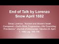 Talk by Lorenzo Snow April 1882 - Don't Stand Still: Move Forward