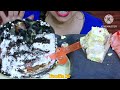 ASMR Eating Chocolate Cake, lce-cream& Hot Maggi| Cooking & Eating Maggi|Mukbang |Dessert|Asmr Cake